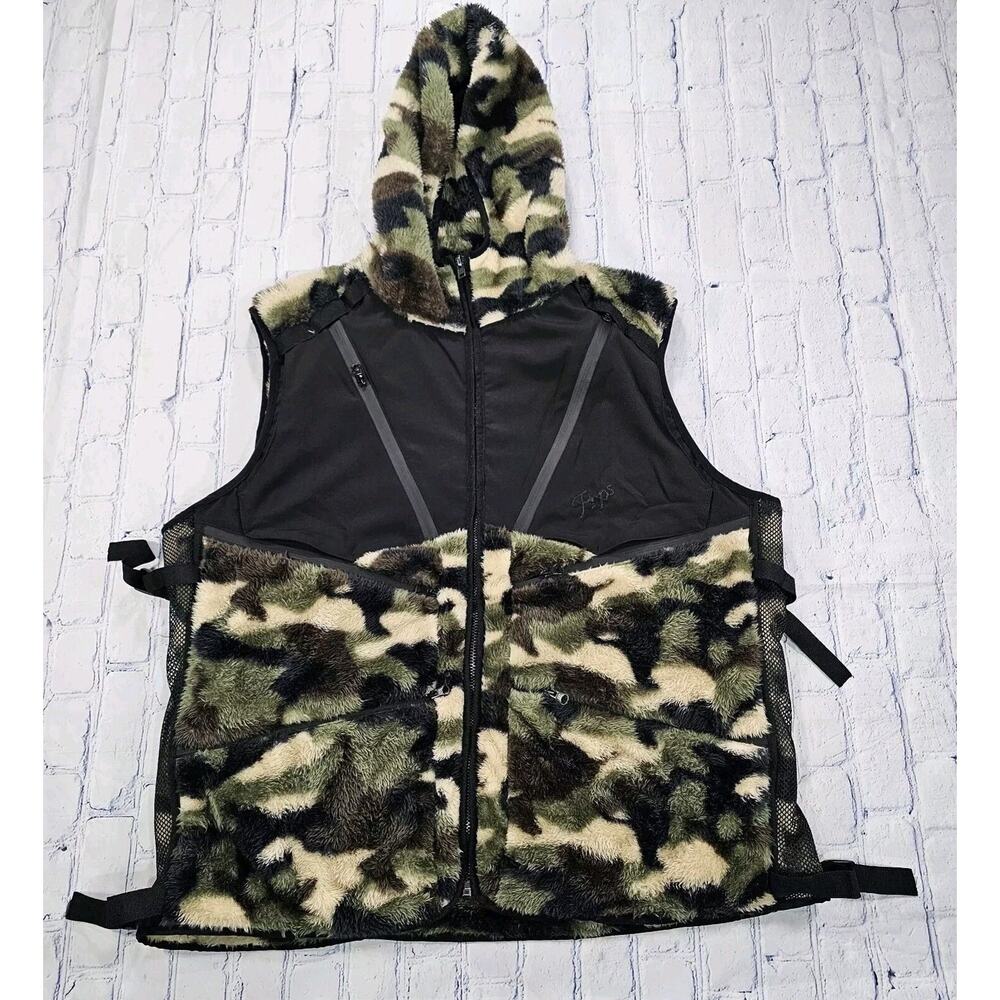 PRPS X Donwan Harrell Hooded Vest Tactical Camouflage Green E98JT01 MENS 3XL